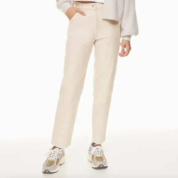 Wilfred Free Brennan Pant High-rise cotton utility pants Gd Birch Sz 4 Workwear - Picture 2 of 8